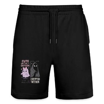 Creepy Sweet Pastel Goth Kawaii Halloween Cute - Stanley/Stella Trainer Unisex Organic Jogging Shorts - black - Front - Nik (191cm) & Marisol (170cm)