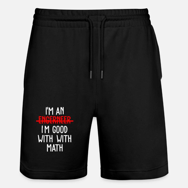 Math Math Math Teacher Mathematician - Stanley/Stella Trainer Unisex Organic Jogging Shorts - black