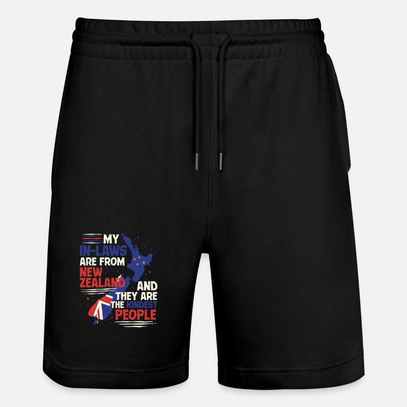 Neuseeland Verwandte Schwiegermutter - Stanley/Stella Unisex Bio Joggingshorts Trainer - Schwarz