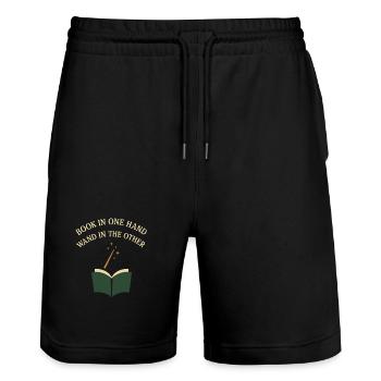 Booktok Fantasy Bookish Humor Gift for - Stanley/Stella Trainer Unisex Organic Jogging Shorts - black - Front - Nik (191cm) & Marisol (170cm)
