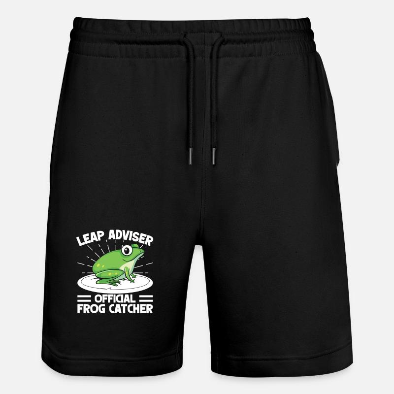 Frog Catcher Leap Adviser Frog - Stanley/Stella Trainer Unisex Organic Jogging Shorts - black