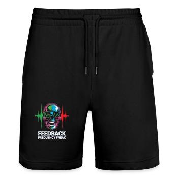 Fréquence de rétroaction Freak Musique punk rock - Short de jogging bio TRAINER Stanley/Stella unisexe - noir - Devant - Nik (191cm) & Marisol (170cm)