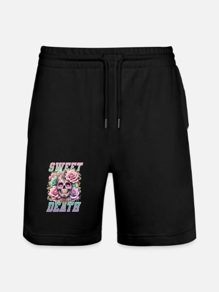 Fleurs Crâne Beauté Floraison - Short de jogging bio TRAINER Stanley/Stella unisexe - noir