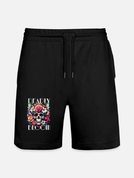 Fleurs Crâne Beauté Floraison - Short de jogging bio TRAINER Stanley/Stella unisexe - noir