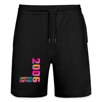 2006 Limitiertes Geburtstagsgeschenk für Mädchen - Stanley/Stella Unisex Bio Joggingshorts Trainer  - Schwarz - Vorne - Nik (191cm) & Marisol (170cm)