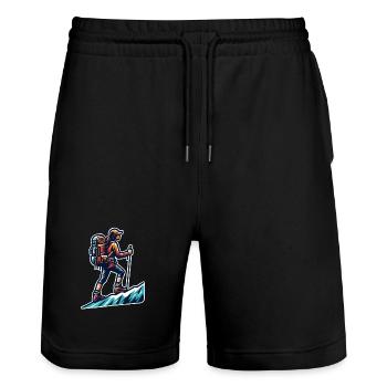 Alpiniste - Short de jogging bio TRAINER Stanley/Stella unisexe - noir - Devant - Nik (191cm) & Marisol (170cm)