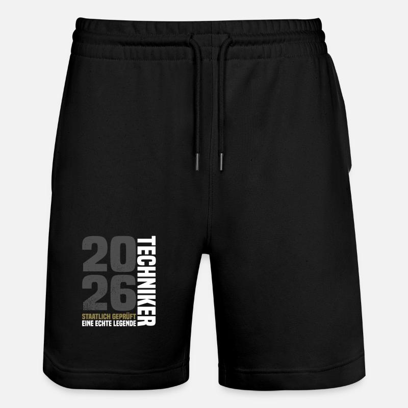 Technicien certifié par l’État - Short de jogging bio TRAINER Stanley/Stella unisexe - noir