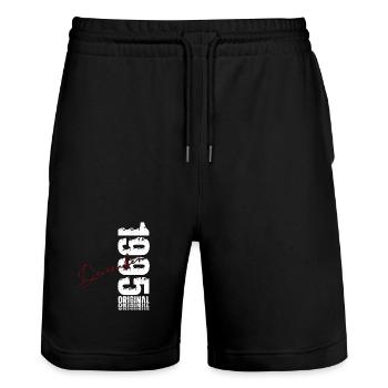 30th Birthday Original December Volume 1995 - Stanley/Stella Trainer Unisex Organic Jogging Shorts - black - Front - Nik (191cm) & Marisol (170cm)
