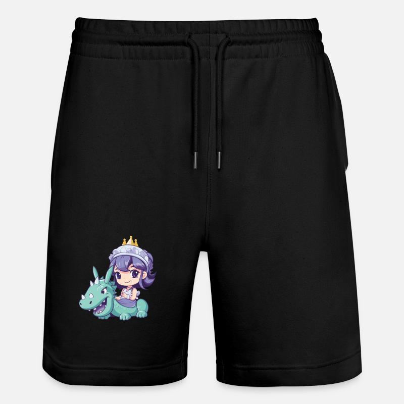Princesse Dragon Bande Dessinée - Short de jogging bio TRAINER Stanley/Stella unisexe - noir