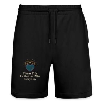 Suicide Loss Remembrance Walk Suicide - Stanley/Stella Trainer Unisex Organic Jogging Shorts - black - Front - Nik (191cm) & Marisol (170cm)
