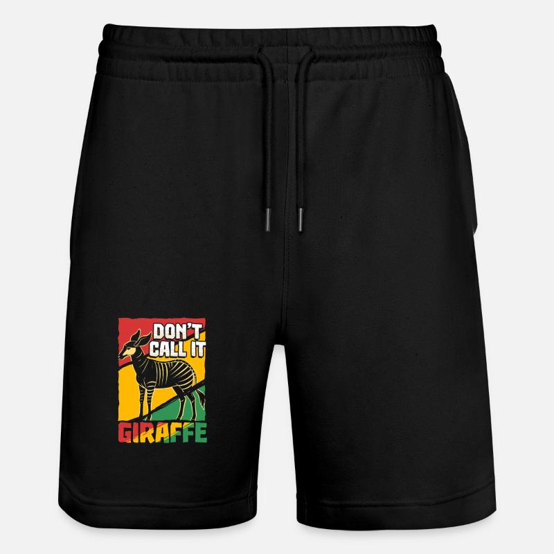 Okapi Tier - Stanley/Stella Unisex Bio Joggingshorts Trainer  - Schwarz