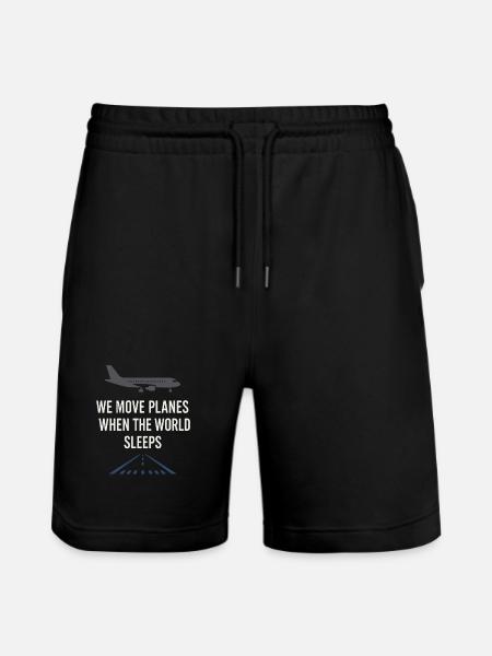 Nachtschichtrampe Des Bodenpersonals Am - Stanley/Stella Unisex Bio Joggingshorts Trainer  - Schwarz