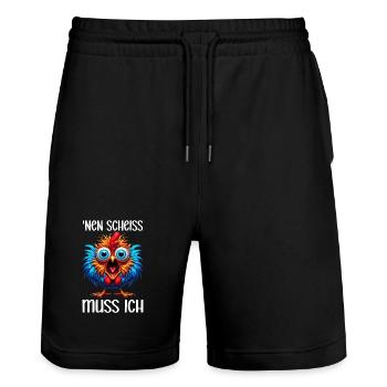 I have to fuck funny chicken sarcasm humor - Stanley/Stella Trainer Unisex Organic Jogging Shorts - black - Front - Nik (191cm) & Marisol (170cm)