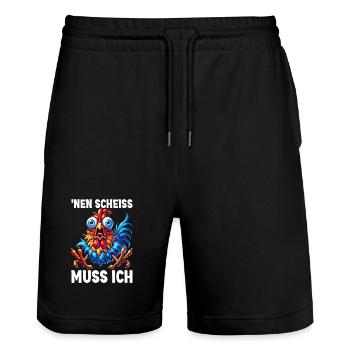 I have to fuck funny chicken sarcasm humor - Stanley/Stella Trainer Unisex Organic Jogging Shorts - black - Front - Nik (191cm) & Marisol (170cm)