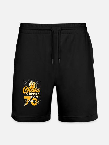 70 Jahre Cheers & Beers - Stanley/Stella Unisex Bio Joggingshorts Trainer - Schwarz