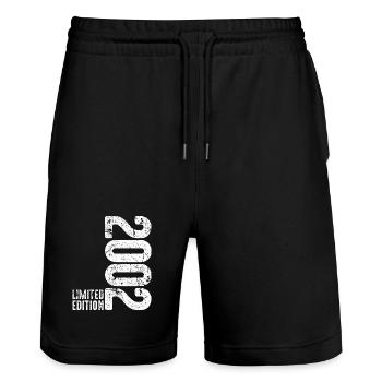 24e anniversaire Édition Limitée Vintage 2002 - Short de jogging bio TRAINER Stanley/Stella unisexe - noir - Devant - Nik (191cm) & Marisol (170cm)