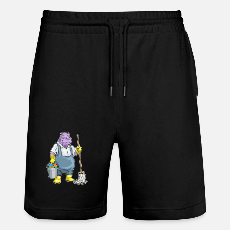 Nettoyage de Pâques d’hippopotames - Short de jogging bio TRAINER Stanley/Stella unisexe - noir