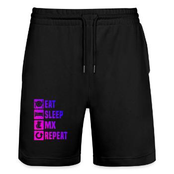 Motocross Love Clean Look for Motocross - Stanley/Stella Trainer Unisex Organic Jogging Shorts - black - Front - Nik (191cm) & Marisol (170cm)