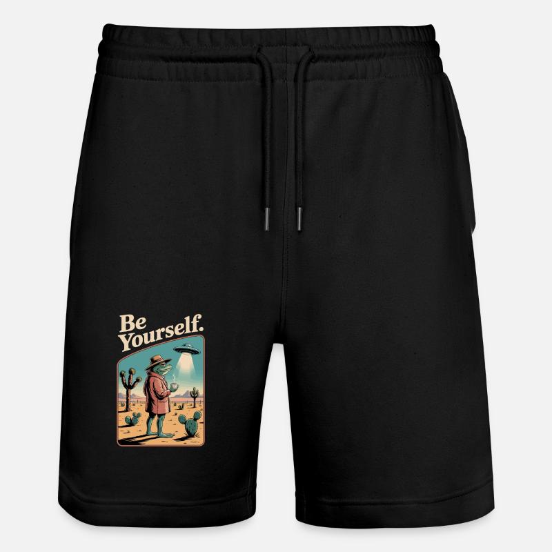 Be Yourself Cool Toad  - Stanley/Stella Trainer Unisex Organic Jogging Shorts - black