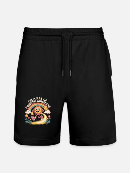 I'm A Ray Of Fucking Sunshine - Stanley/Stella Trainer Unisex Organic Jogging Shorts - black