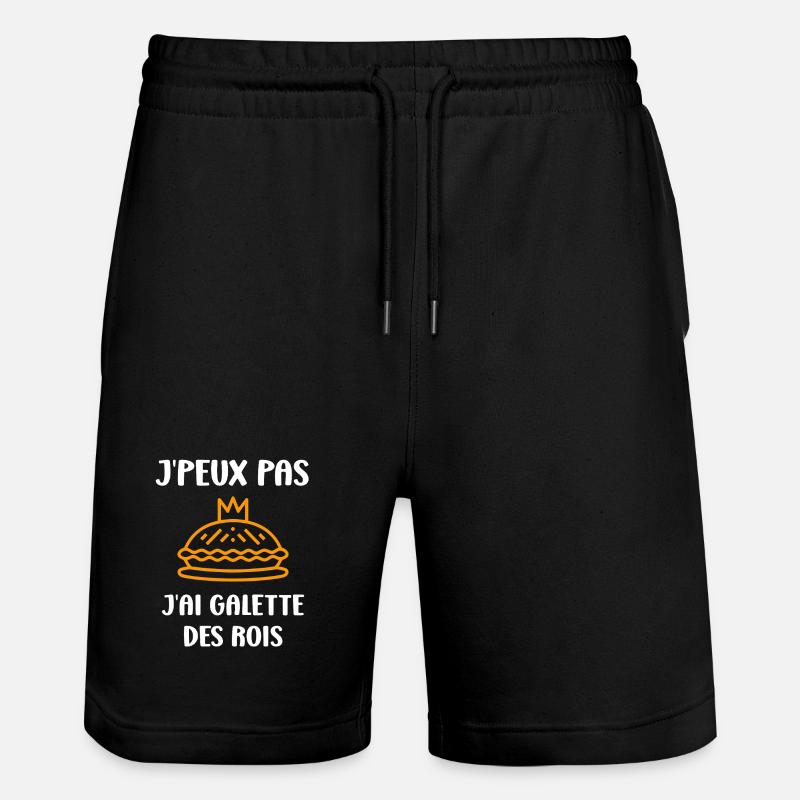 Humour galette des rois - Short de jogging bio TRAINER Stanley/Stella unisexe - noir