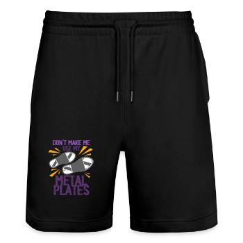 Tap Dance, Tap Dancer, Tap Dancer, Stepper - Stanley/Stella Trainer Unisex Organic Jogging Shorts - black - Front - Nik (191cm) & Marisol (170cm)