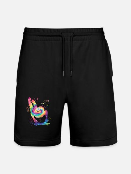 Skeleton Bobsleigh Winter Sports Sled - Stanley/Stella Trainer Unisex Organic Jogging Shorts - black