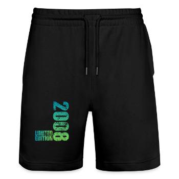 Limited Edition 2008 18th Birthday Gift - Stanley/Stella Trainer Unisex Organic Jogging Shorts - black - Front - Nik (191cm) & Marisol (170cm)