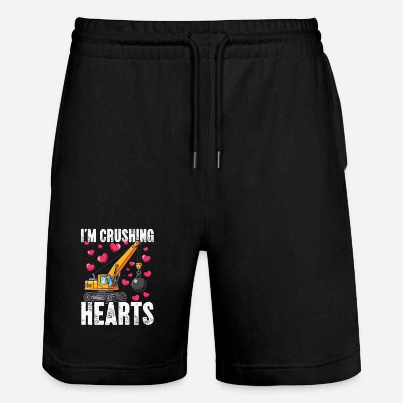 Herzzerquetschender Kranich - Stanley/Stella Unisex Bio Joggingshorts Trainer  - Schwarz