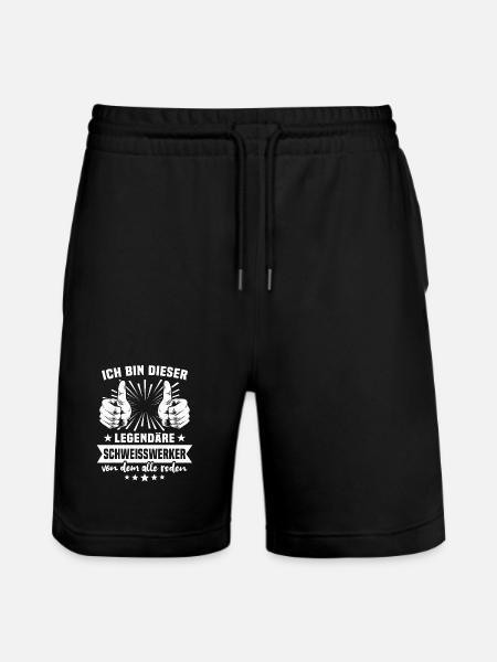 Welding Worker Legend - Stanley/Stella Trainer Unisex Organic Jogging Shorts - black