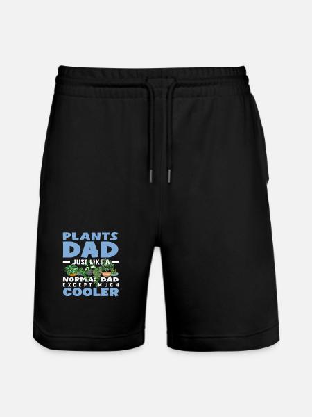 Plants Dad Much Cooler Funny Fake Gardener - Stanley/Stella Trainer Unisex Organic Jogging Shorts - black