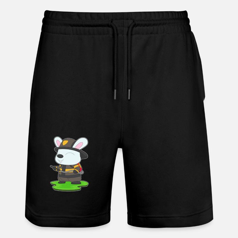 Pompiers Rabbit Extincteur Brigade - Short de jogging bio TRAINER Stanley/Stella unisexe - noir
