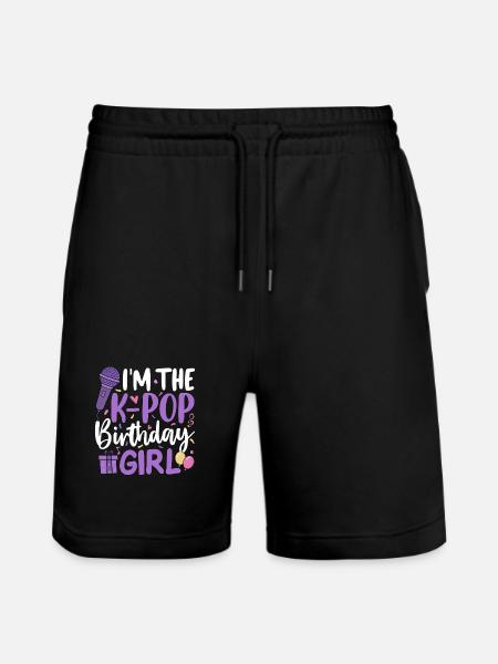 I'm The K Pop Birthday Girl - Stanley/Stella Trainer Unisex Organic Jogging Shorts - black
