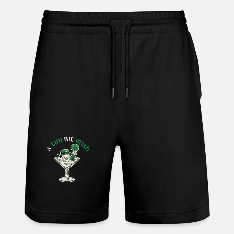 Ein Tini-bisschen irischer St. Patrick's Day - Stanley/Stella Unisex Bio Joggingshorts Trainer  - Schwarz