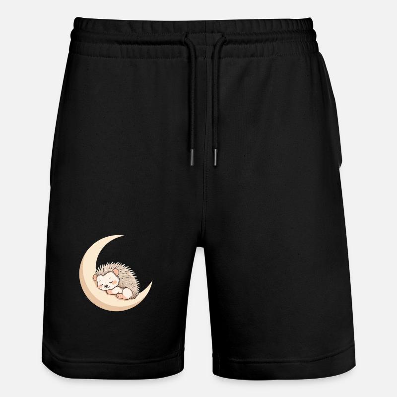 Hérisson du sommeil lunaire - Short de jogging bio TRAINER Stanley/Stella unisexe - noir