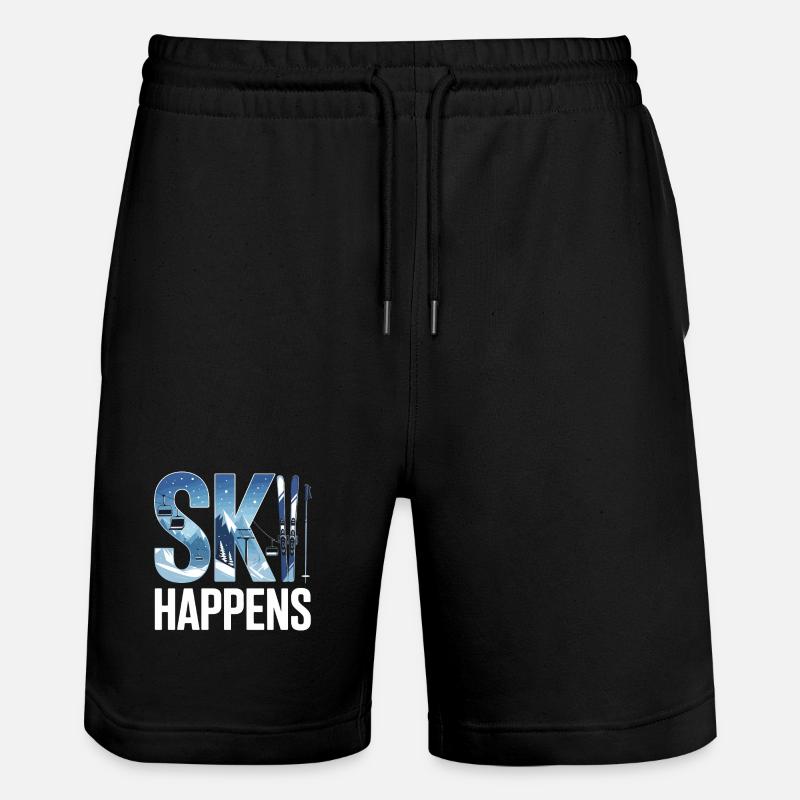 Le ski arrive - Short de jogging bio TRAINER Stanley/Stella unisexe - noir