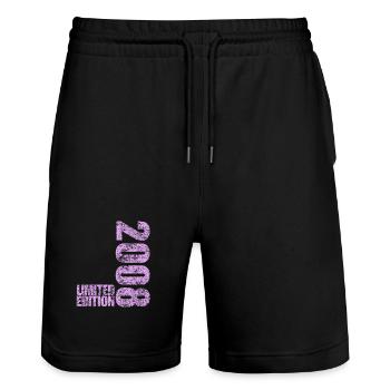 Limited Edition 2008 18th Birthday Gift - Stanley/Stella Trainer Unisex Organic Jogging Shorts - black - Front - Nik (191cm) & Marisol (170cm)
