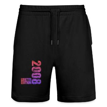 Limited Edition 2008 18th Birthday Gift - Stanley/Stella Trainer Unisex Organic Jogging Shorts - black - Front - Nik (191cm) & Marisol (170cm)
