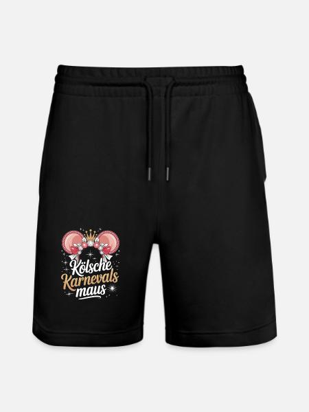 Kölsche Karnevalsmaus Karneval Köln Kölner Maus - Stanley/Stella Unisex Bio Joggingshorts Trainer  - Schwarz