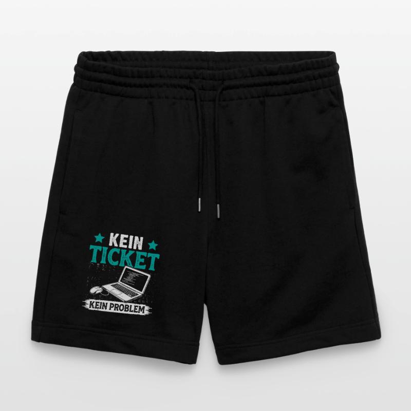 Nerd Computer NO TICKET NO PROBLEM FUNNY Stanley/Stella Trainer Unisex Organic Jogging Shorts