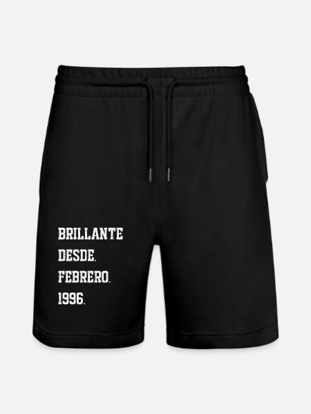 Birthday, February 1996 - Stanley/Stella Trainer Unisex Organic Jogging Shorts - black