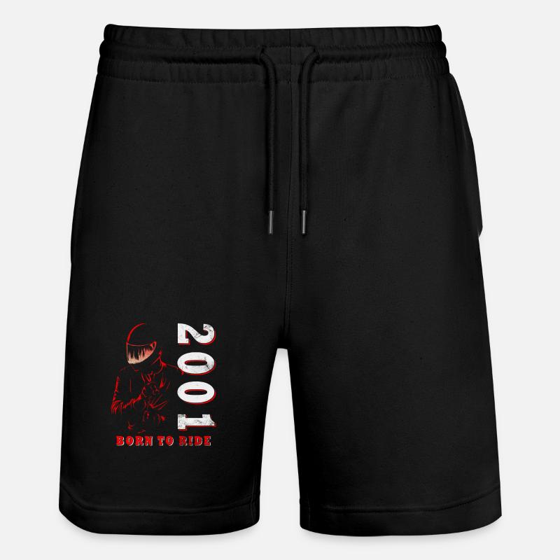 25e anniversaire motard motard 2001 - Short de jogging bio TRAINER Stanley/Stella unisexe - noir