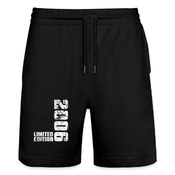 20th Birthday Boy Girl 20 Year Old 2006 Gift - Stanley/Stella Trainer Unisex Organic Jogging Shorts - black - Front - Nik (191cm) & Marisol (170cm)