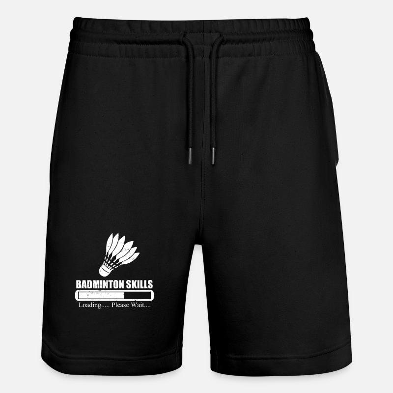 Badminton Skills Loading Please Wait - Stanley/Stella Unisex Bio Joggingshorts Trainer - Schwarz