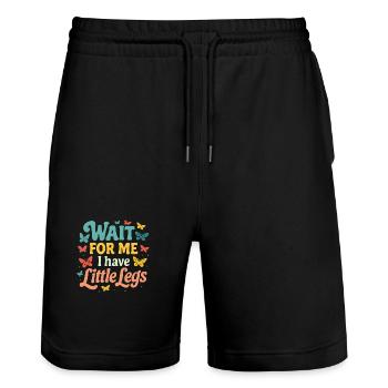 Cute Saying Humor Meme Funny Gift Idea - Stanley/Stella Trainer Unisex Organic Jogging Shorts - black - Front - Nik (191cm) & Marisol (170cm)