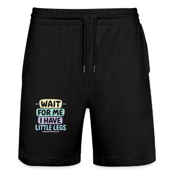 Cute Saying Humor Meme Funny Gift Idea - Stanley/Stella Trainer Unisex Organic Jogging Shorts - black - Front - Nik (191cm) & Marisol (170cm)
