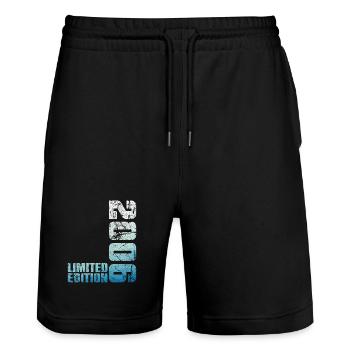 20th Birthday Boy Girl 20 Year Old 2006 Gift - Stanley/Stella Trainer Unisex Organic Jogging Shorts - black - Front - Nik (191cm) & Marisol (170cm)