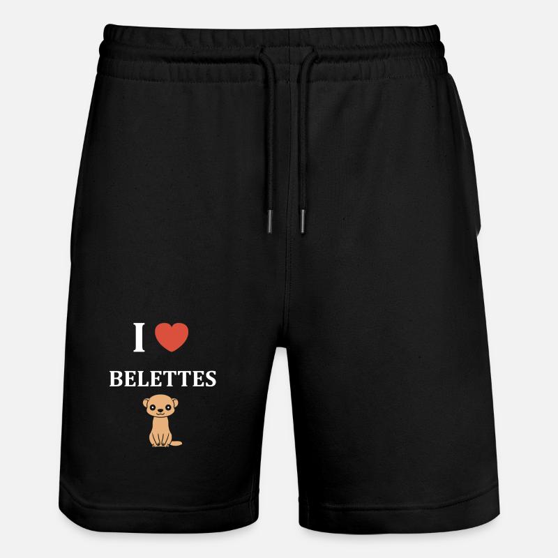 J’adore Belette - Short de jogging bio TRAINER Stanley/Stella unisexe - noir
