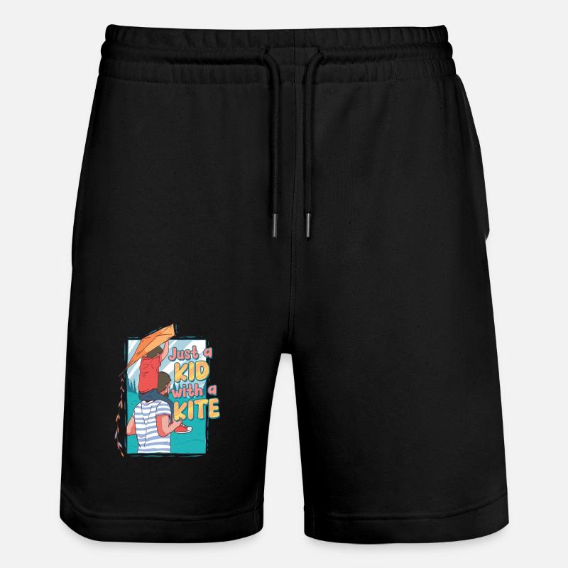 Drachen Drachensteigen - Stanley/Stella Unisex Bio Joggingshorts Trainer  - Schwarz