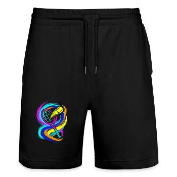 Tennis - Short de jogging bio TRAINER Stanley/Stella unisexe - noir - Devant - Nik (191cm) & Marisol (170cm)